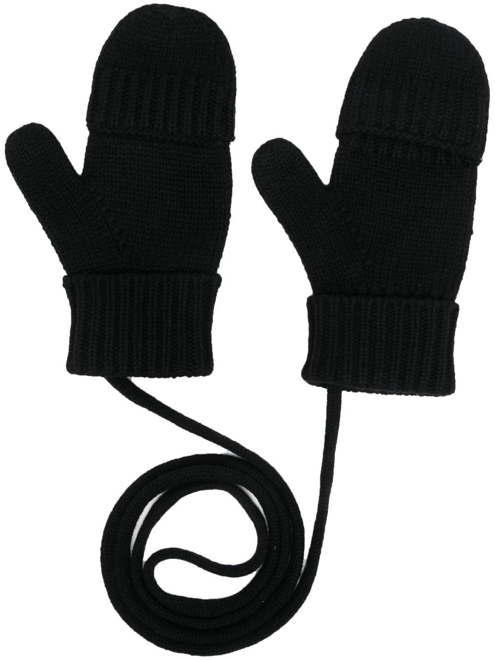KENZO STRAP-DETAIL KNITTED GLOVES