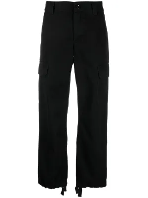 Nero Farfetch Donna Abbigliamento Pantaloni e jeans Pantaloni Pantaloni cargo Cargo crop 