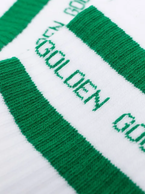 Golden Goose logo-intarsia ribbed-knit ankle socks
