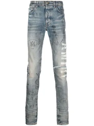 ★新品★ Ameri MOTIF PAINT DENIM 26 AMIRI paint-splatter Detail Jeans | Blue | FARFETCH