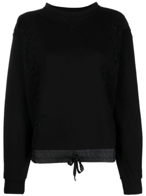 ERMANNO FIRENZE  lace-detail drawstring sweatshirt
