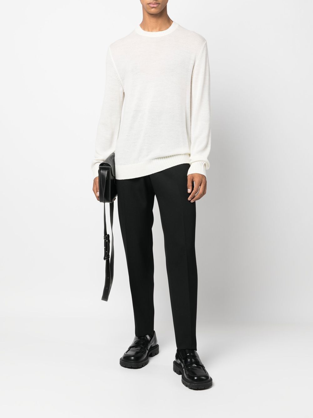 Shop Jil Sander Tapered-leg Trousers In Black