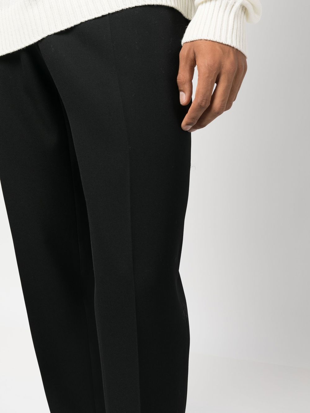 Shop Jil Sander Tapered-leg Trousers In Black