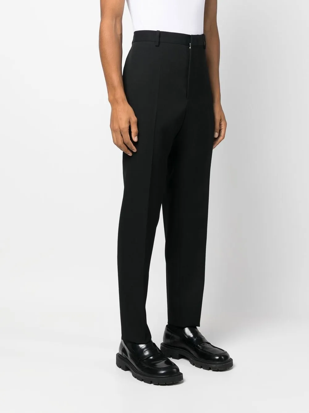 Shop Jil Sander Tapered-leg Trousers In Black