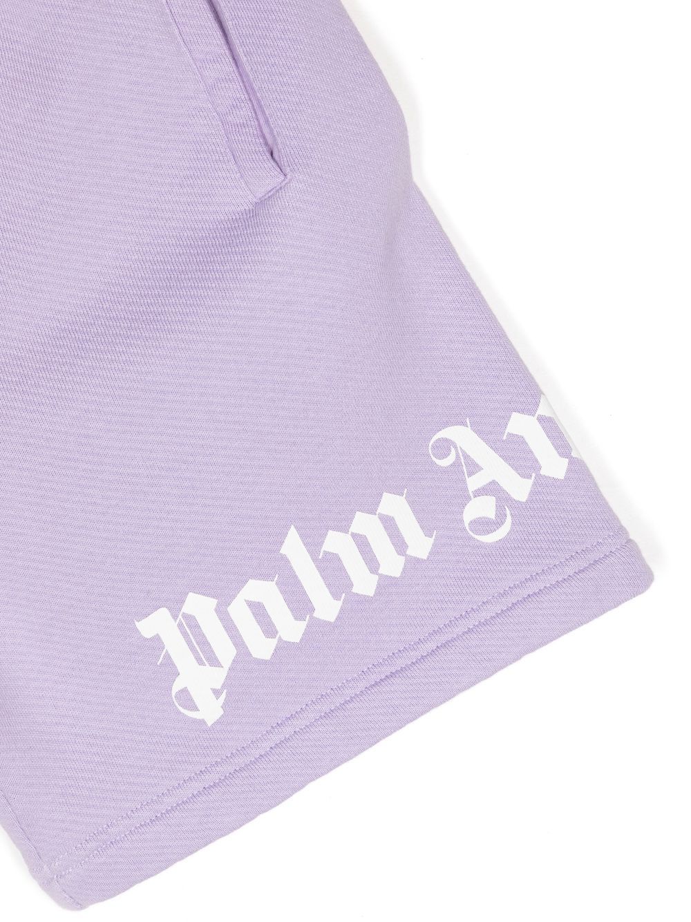 Shop Palm Angels Logo-print Track Shorts In Purple