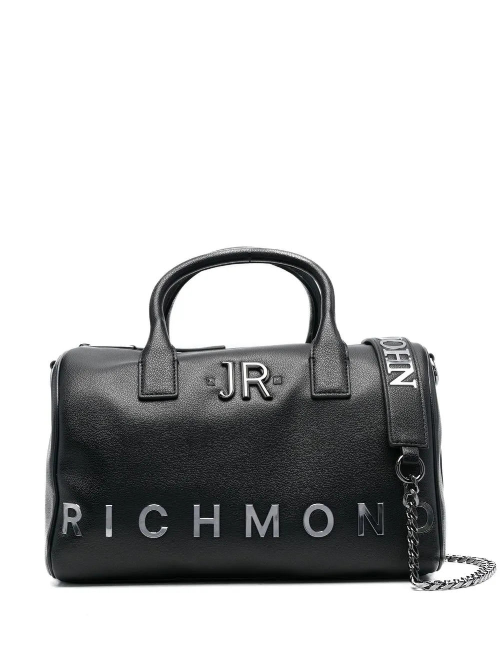 

John Richmond tote con placa del logo - Negro