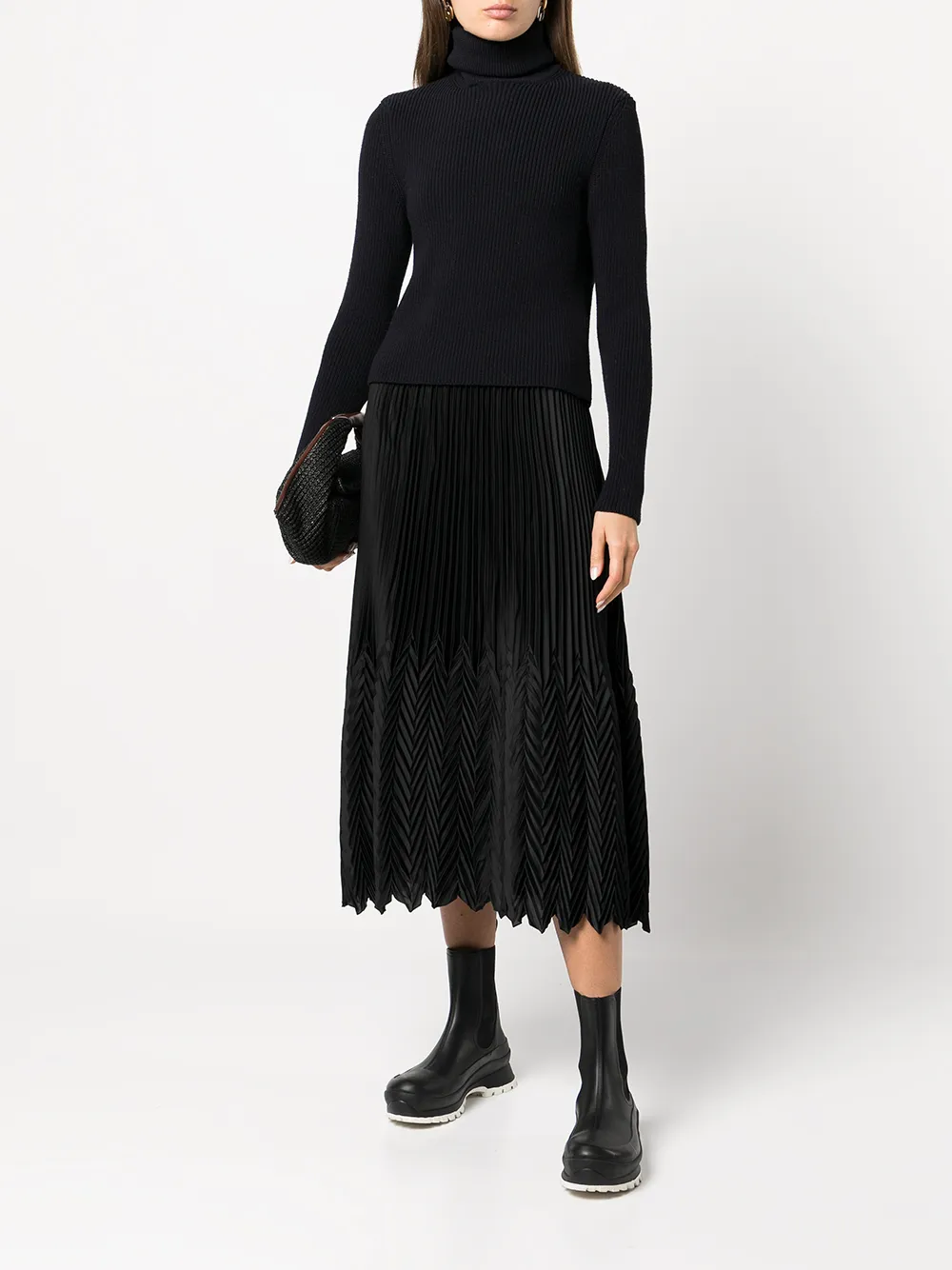 Jonathan Simkhai Marta Pleated Midi Skirt - Farfetch
