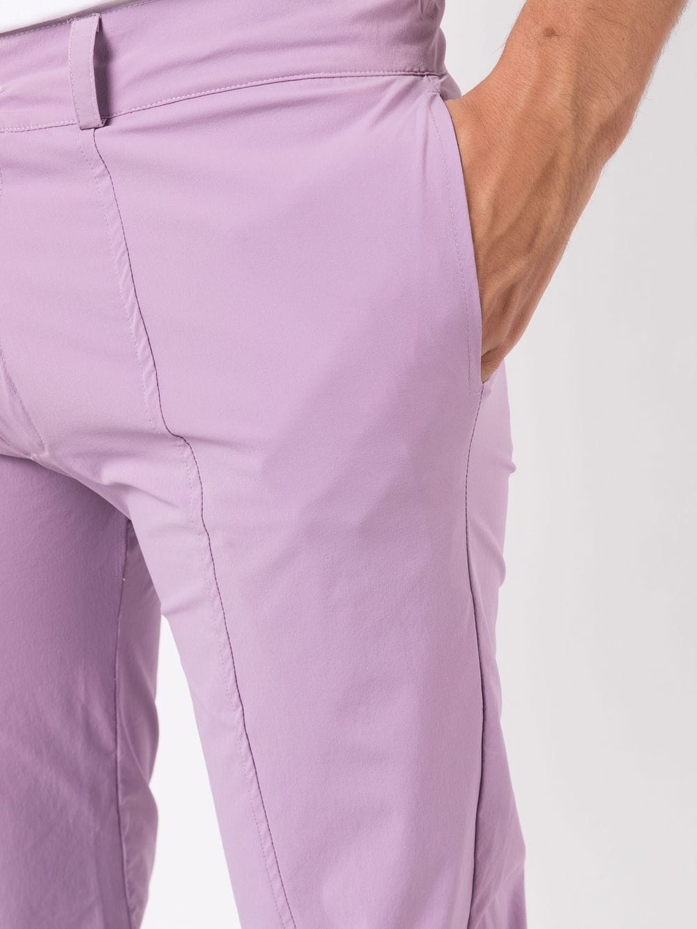 Shop Amir Slama Skinny Low-rise Trousers In Purple