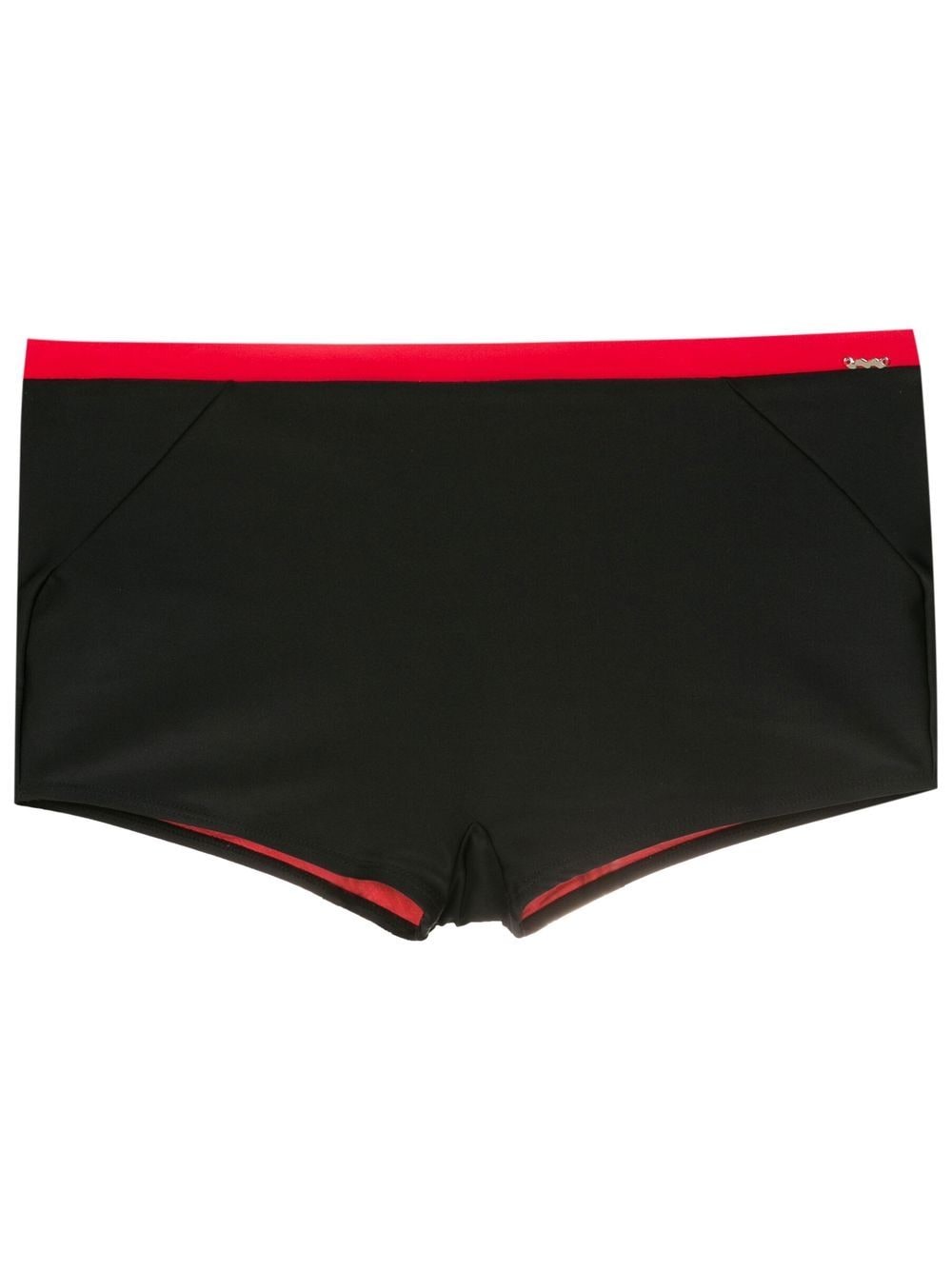 Amir Slama Two-tone Logo Swim Shorts In Black