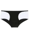 Amir Slama two-tone slip-on swim trunks - Black