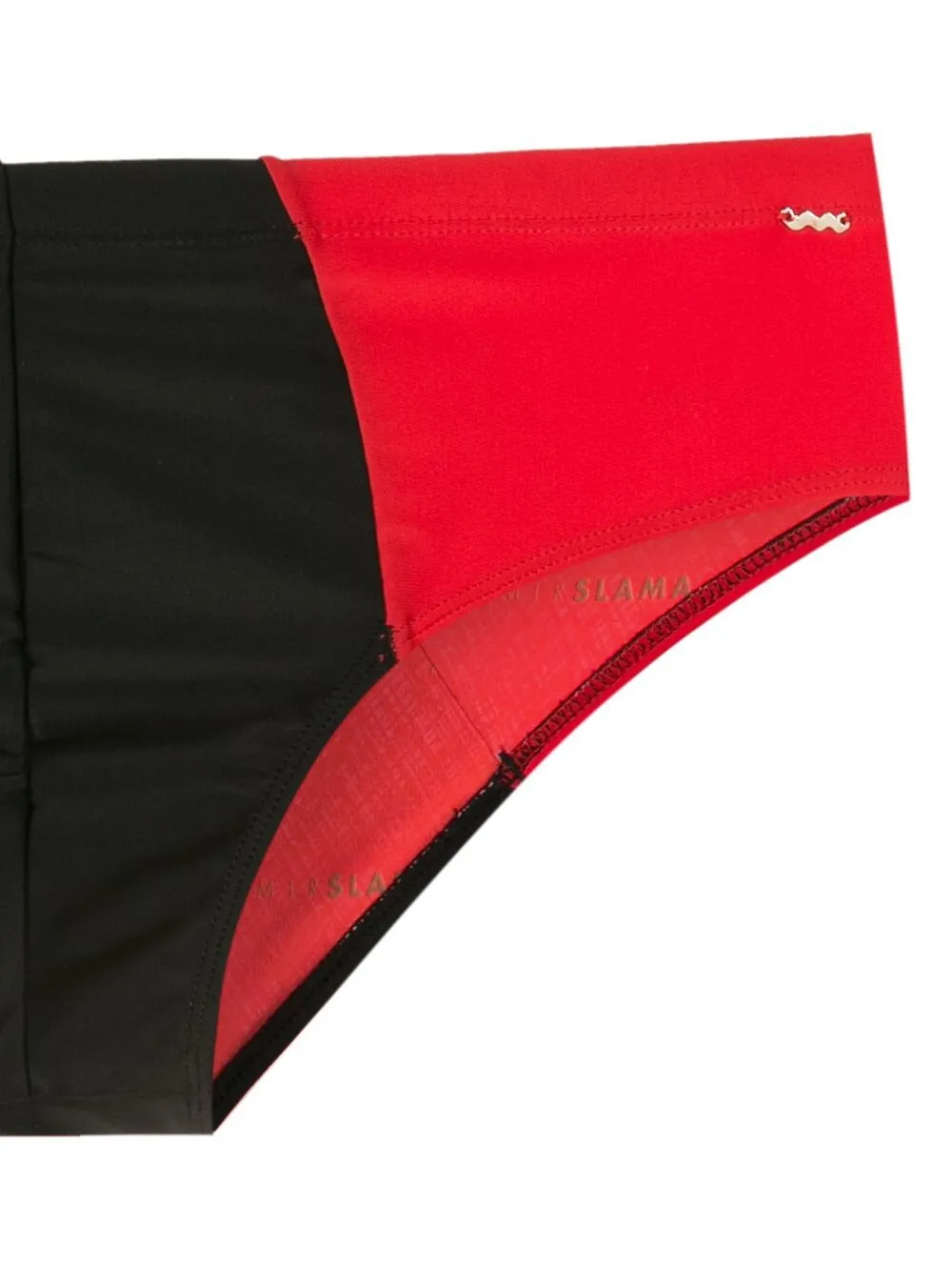 Shop Amir Slama Two-tone Swim Trunks In Red