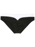 Amir Slama two-tone slip-on swim trunks - Black