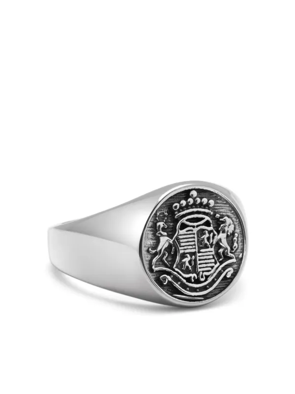 【関税・送料無料】NIALAYA★Crest シグネット リング Nialaya Jewelry Crest シグネットリング | シルバートーン