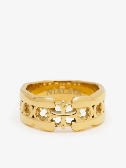 Nialaya Jewelry Cross band ring