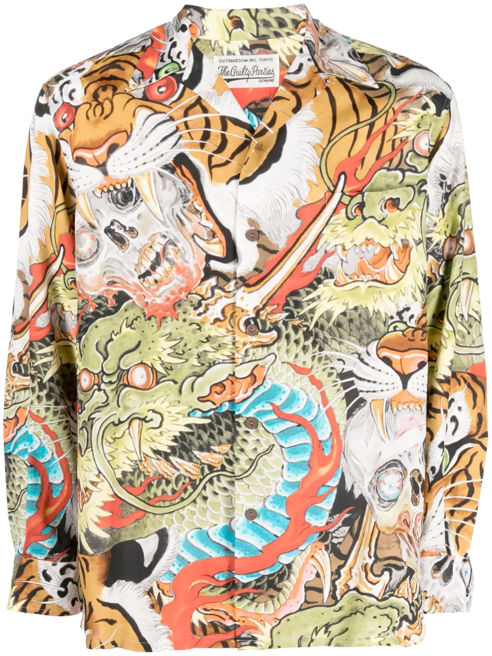 WACKO MARIA graphic-print shirt | Green | Image 1