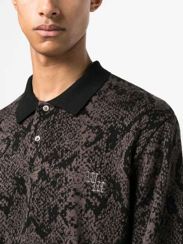 WACKO MARIA python-print Knit Polo Shirt - Farfetch