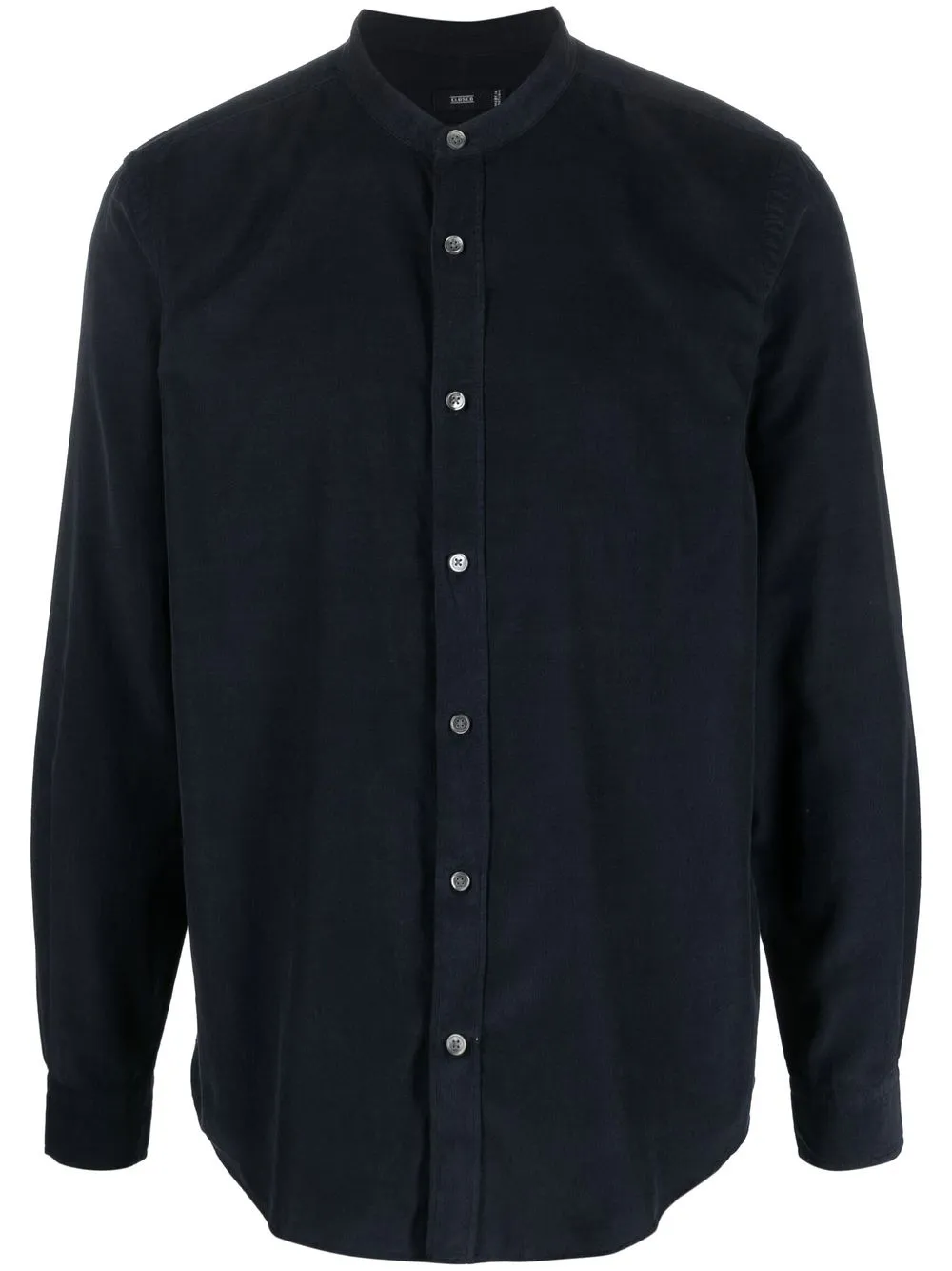 

Closed collarless long-sleeved shirt - Blue