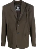 Y/Project logo-embroidered blazer - Green