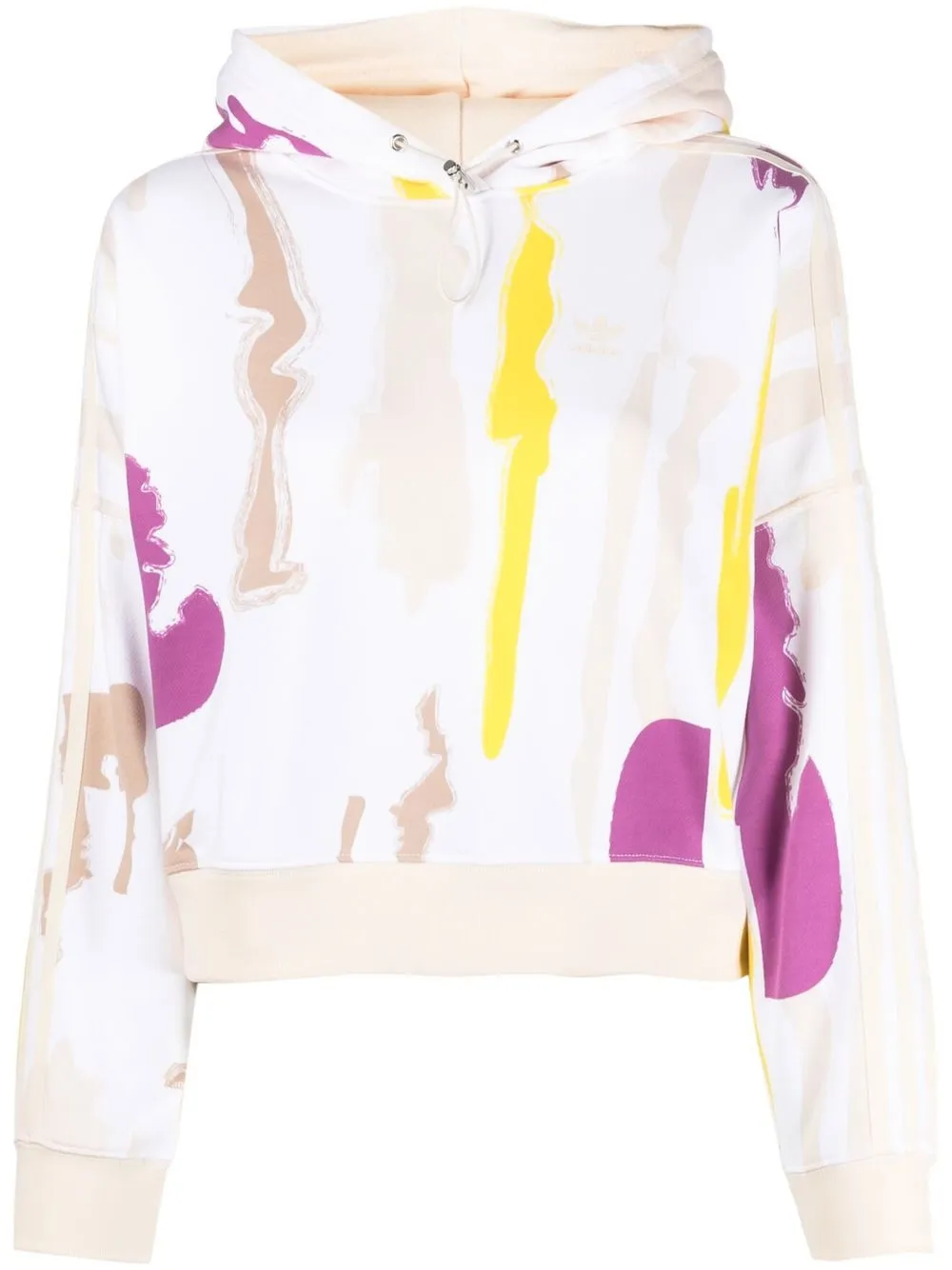

adidas hoodie con estampado tie-dye - Blanco