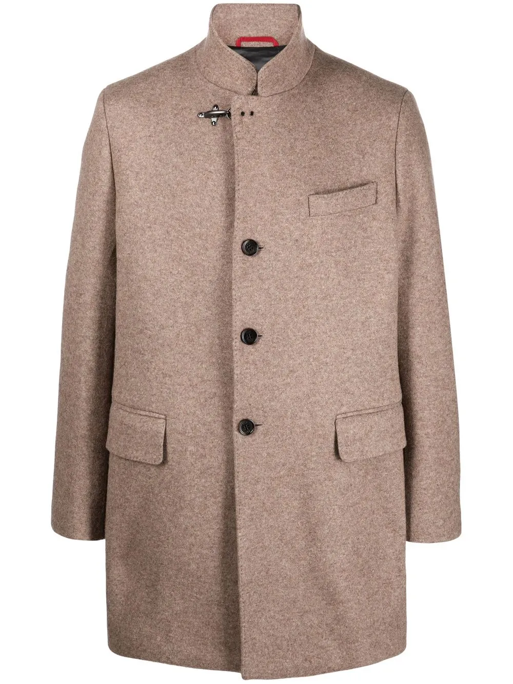 

Fay single breasted wool-blend coat - Neutrals