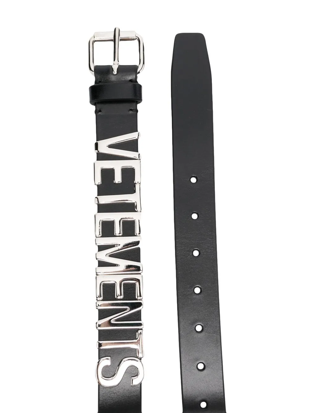 VETEMENTS Riem met logo - Zwart