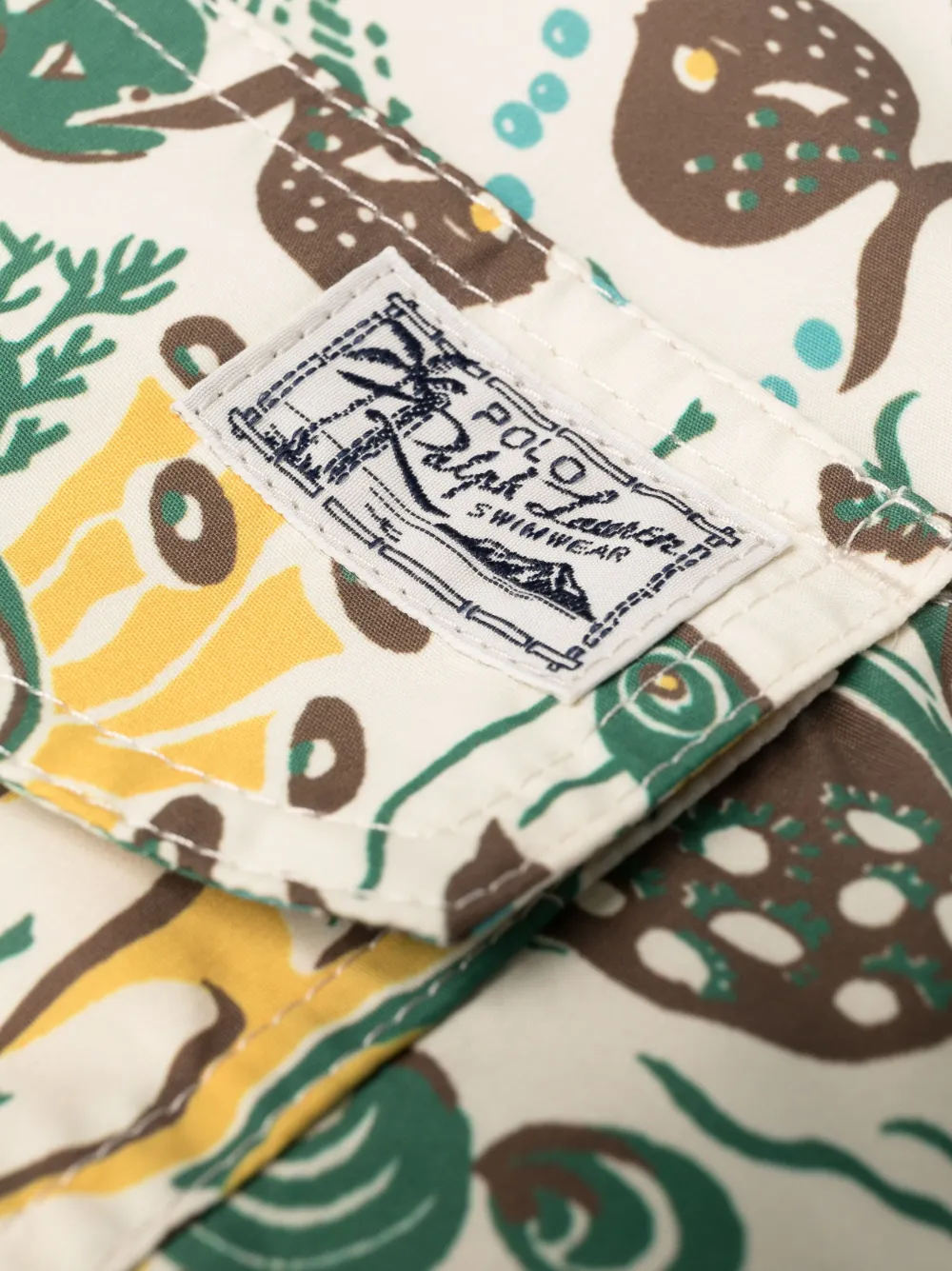 Polo Ralph Lauren Leaf-print Swim Shorts In Neutrals