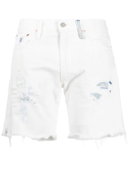 Short en denim à effet usé - Polo Ralph Lauren - Modalova
