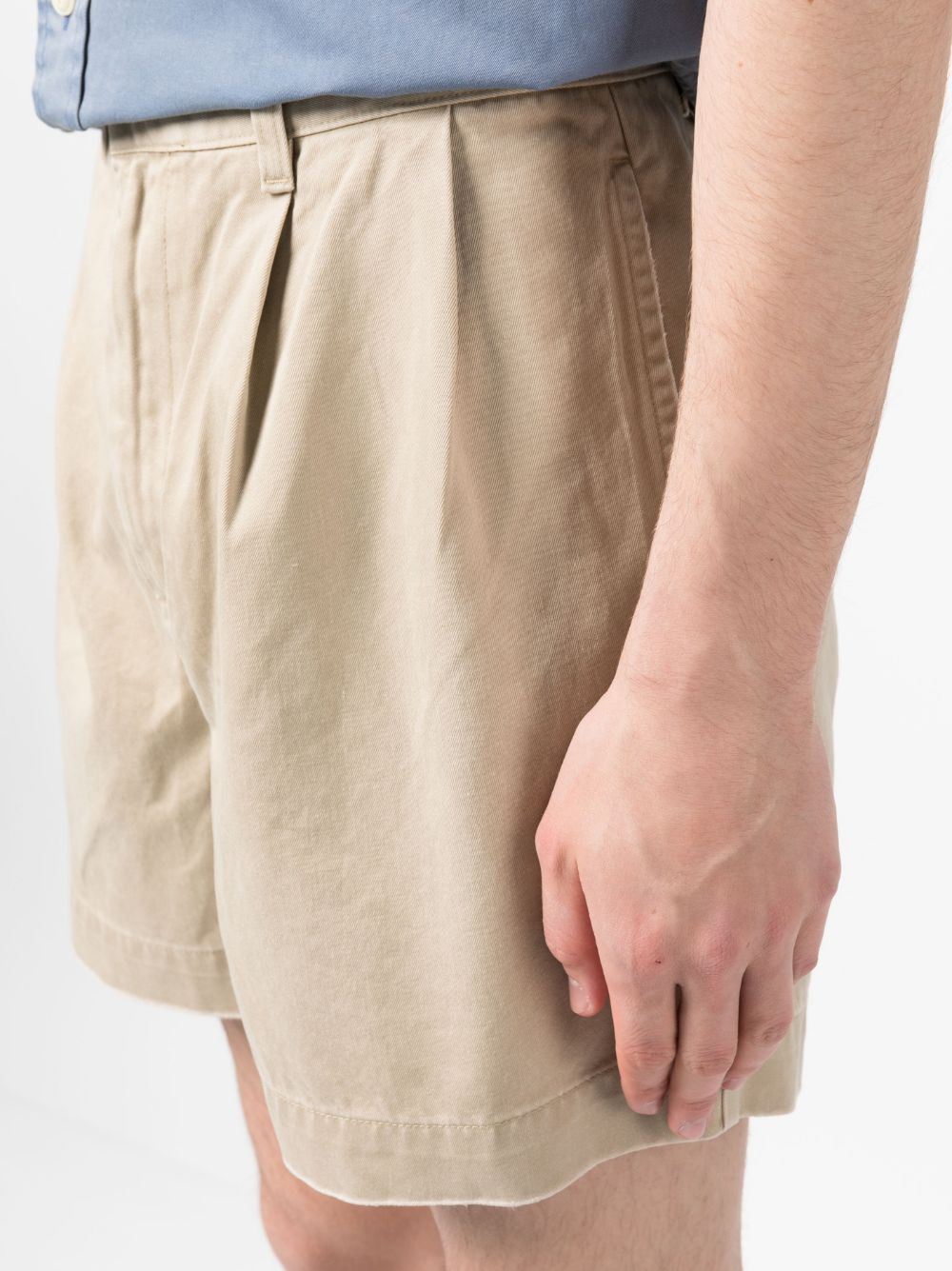 Shop Polo Ralph Lauren Cormac Pleat-detailing Shorts In Nude