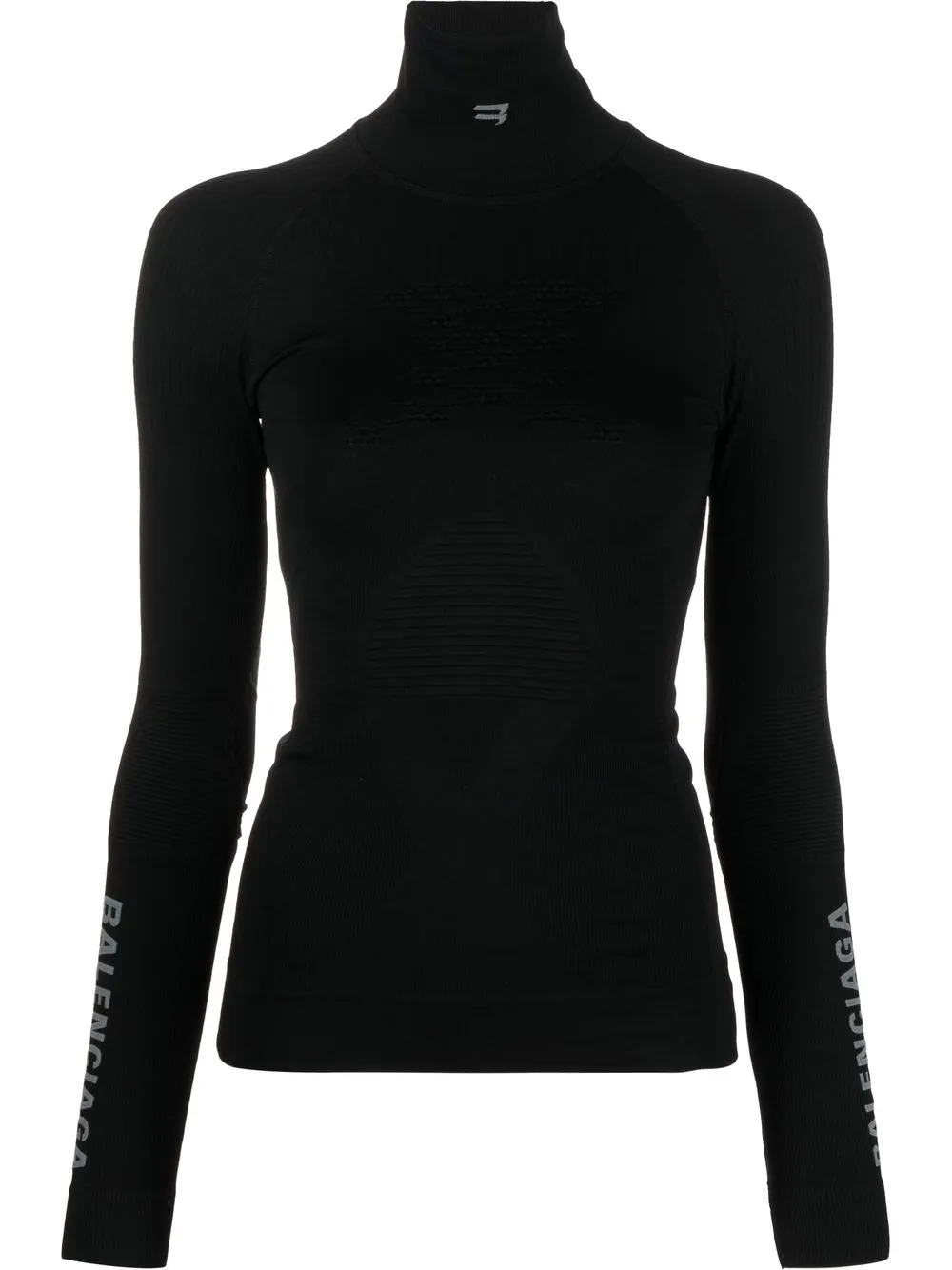 

Balenciaga Sporty B Athletic high-neck top - Black