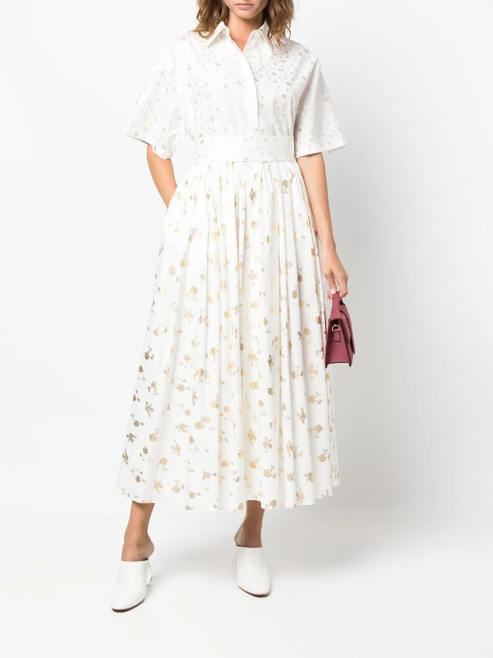 Rosie Assoulin Blousejurk met bloemenprint - Wit