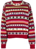 Kenzo intarsia-knit logo jumper - Red