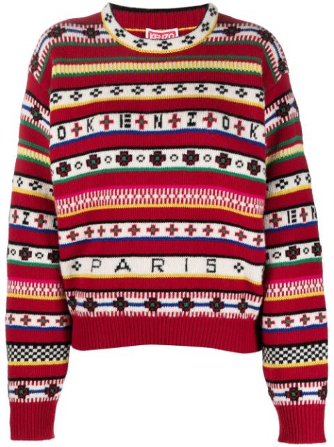 Kenzo intarsia-knit logo jumper Women