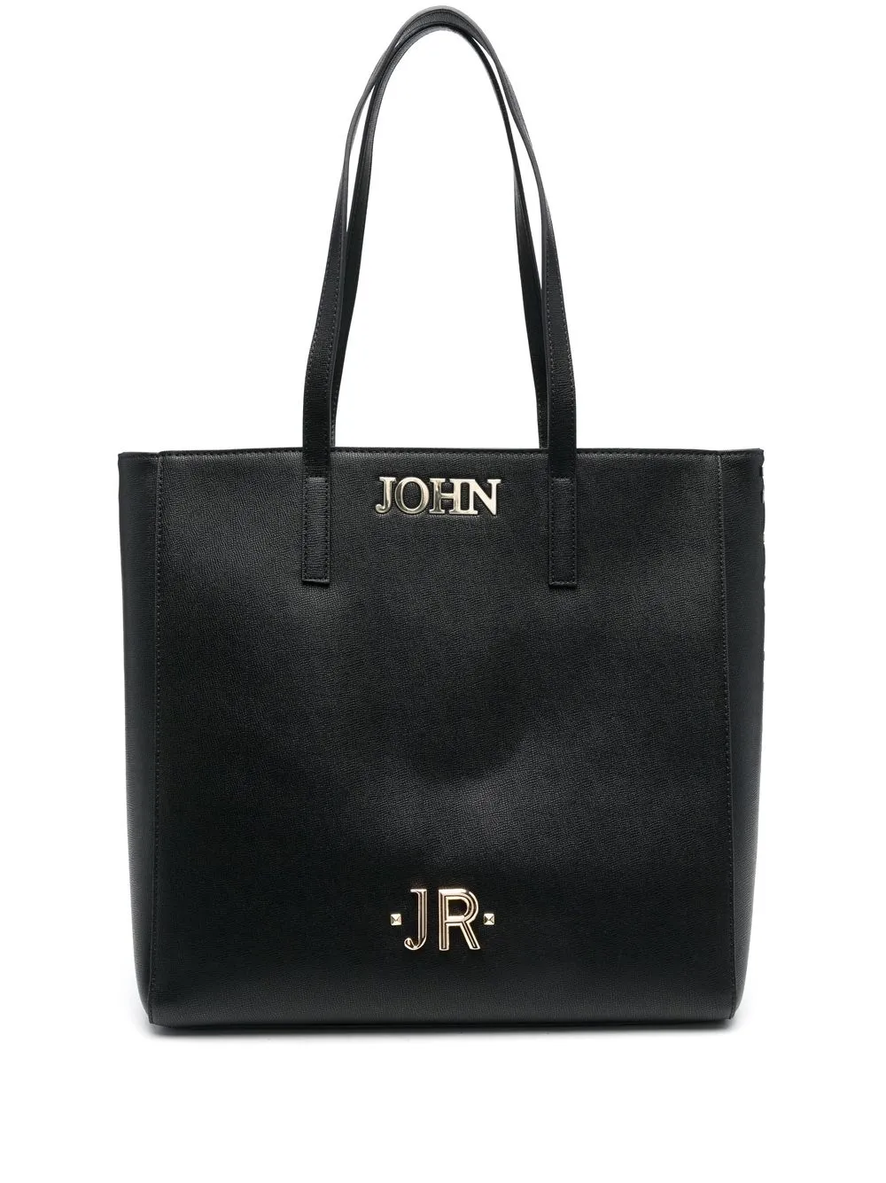 

John Richmond logo-plaque detail tote bag - Black