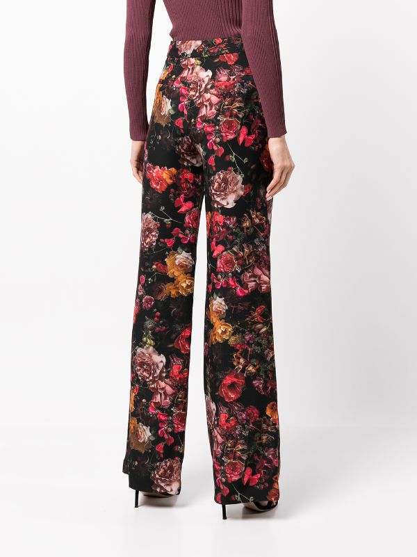 Adam Lippes floral-print Pintuck Wide Trousers - Farfetch