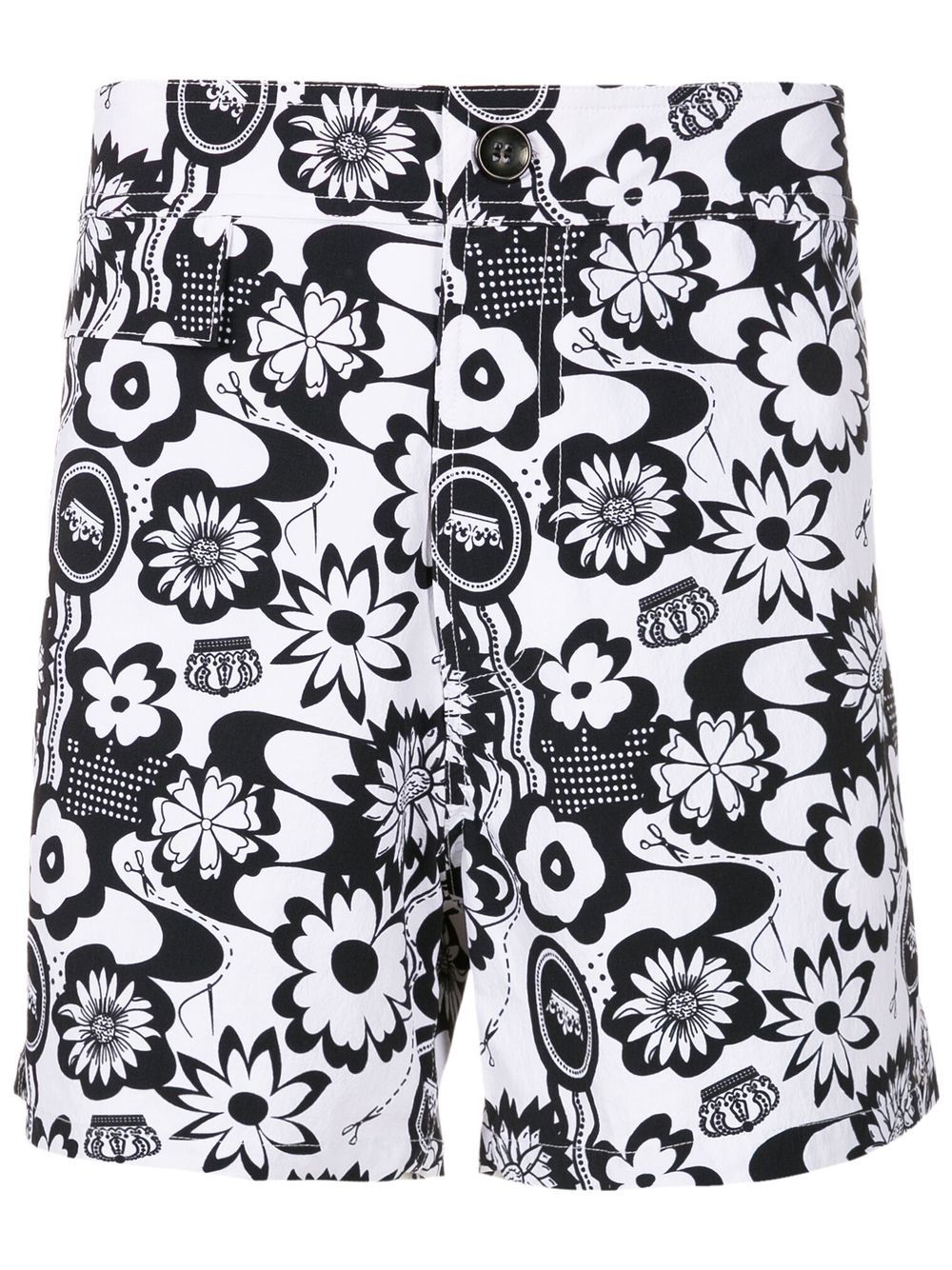 

Amir Slama graphic-print swimming trunks - Black