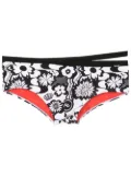 Amir Slama floral-print slip-on swim trunks - Black