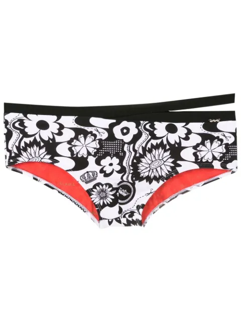 Amir Slama floral-print slip-on swim trunks