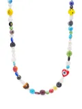 Nialaya Jewelry mushroom pearl choker necklace - White