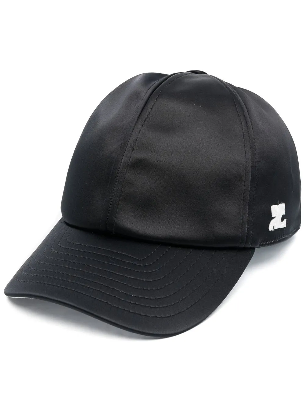 

Courrèges gorra con efecto satinado - Negro