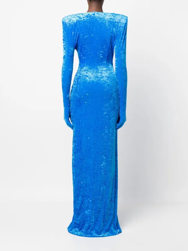 vetements sequin dress VETEMENTS padded-shoulder Gown | Blue