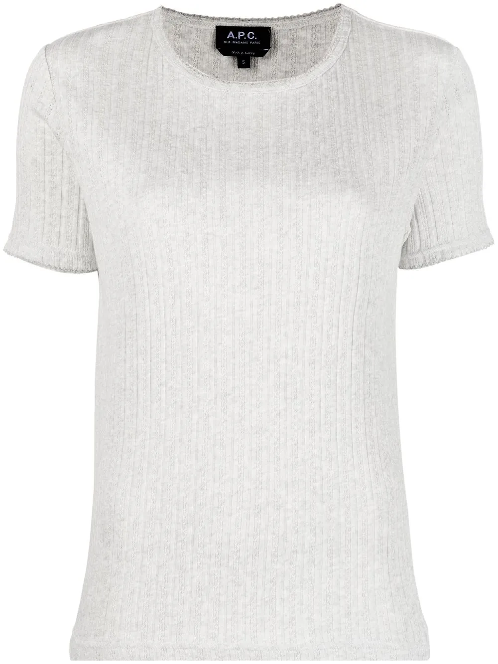 

A.P.C. top tejido de canalé Adélaïde - Gris