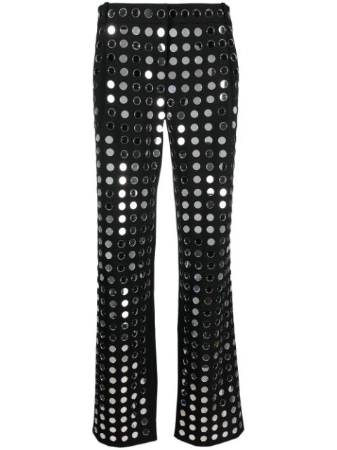 Coperni mirrored disc-embellished trousers Women