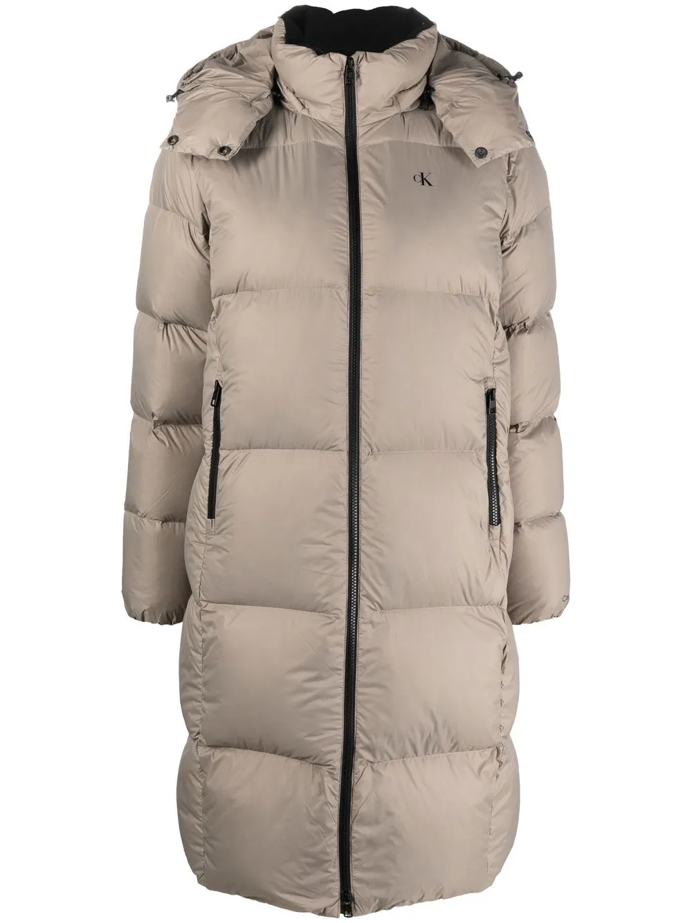 

Calvin Klein Jeans feather-down hooded parka - Neutrals