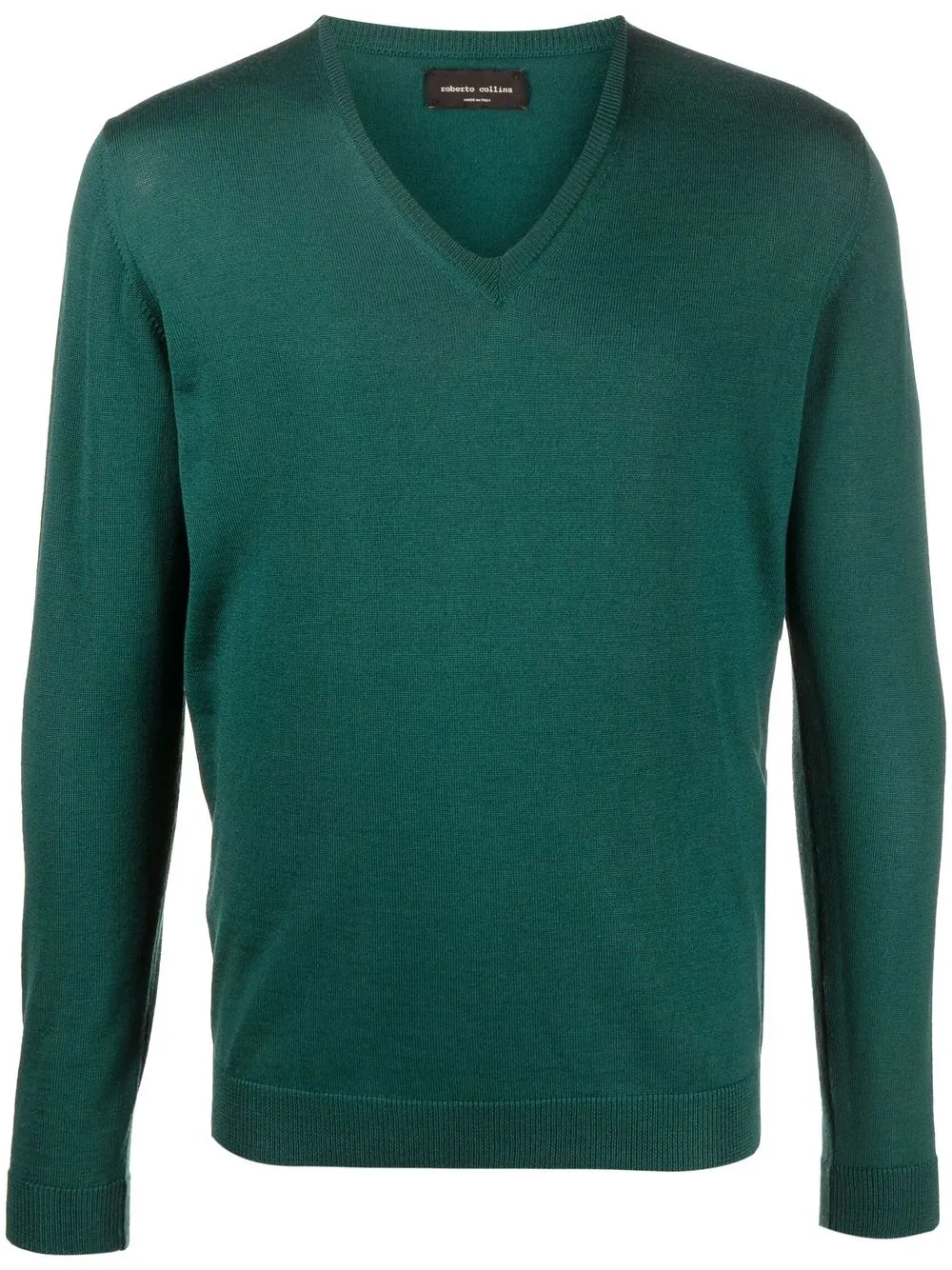 

Roberto Collina V-neck merino-wool jumper - Green