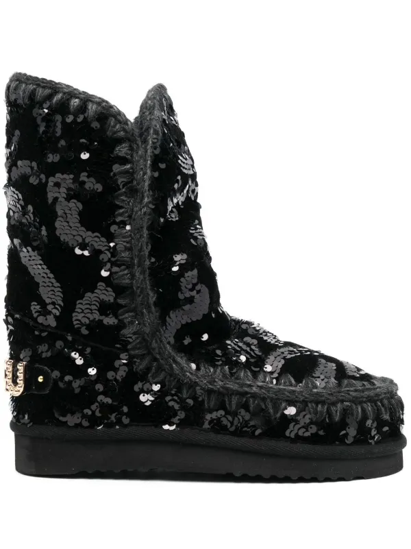 Mou Eskimo 24 Velvet Sequin Boots 