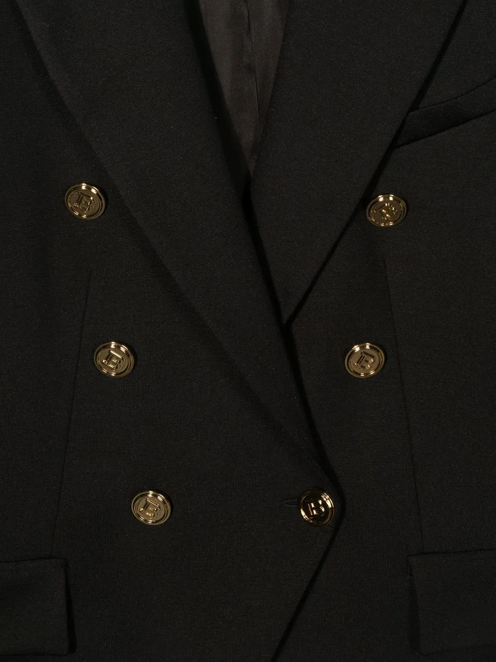 Shop Balmain Double-breasted Blazer In Black