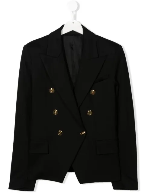 Balmain Kids blazer à boutonnière croisée