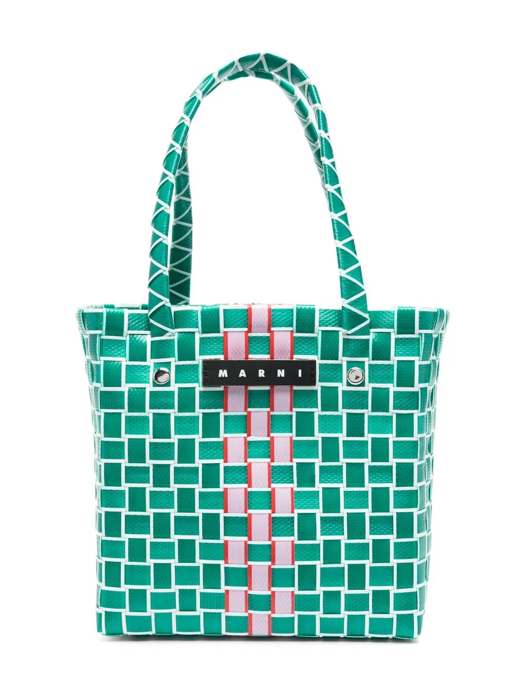 marni kids sac seau à design tressé - vert