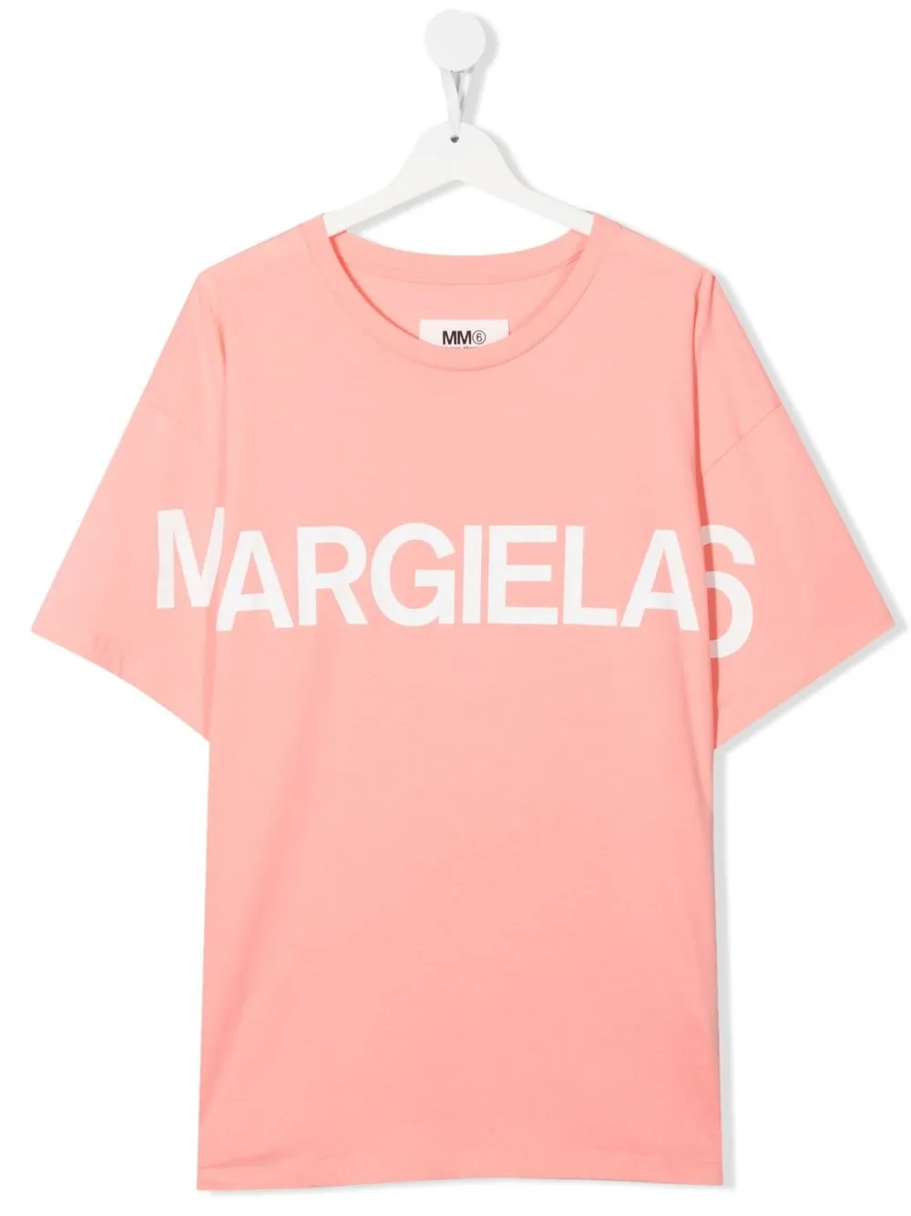 

MM6 Maison Margiela Kids playera con logo estampado - Rosado