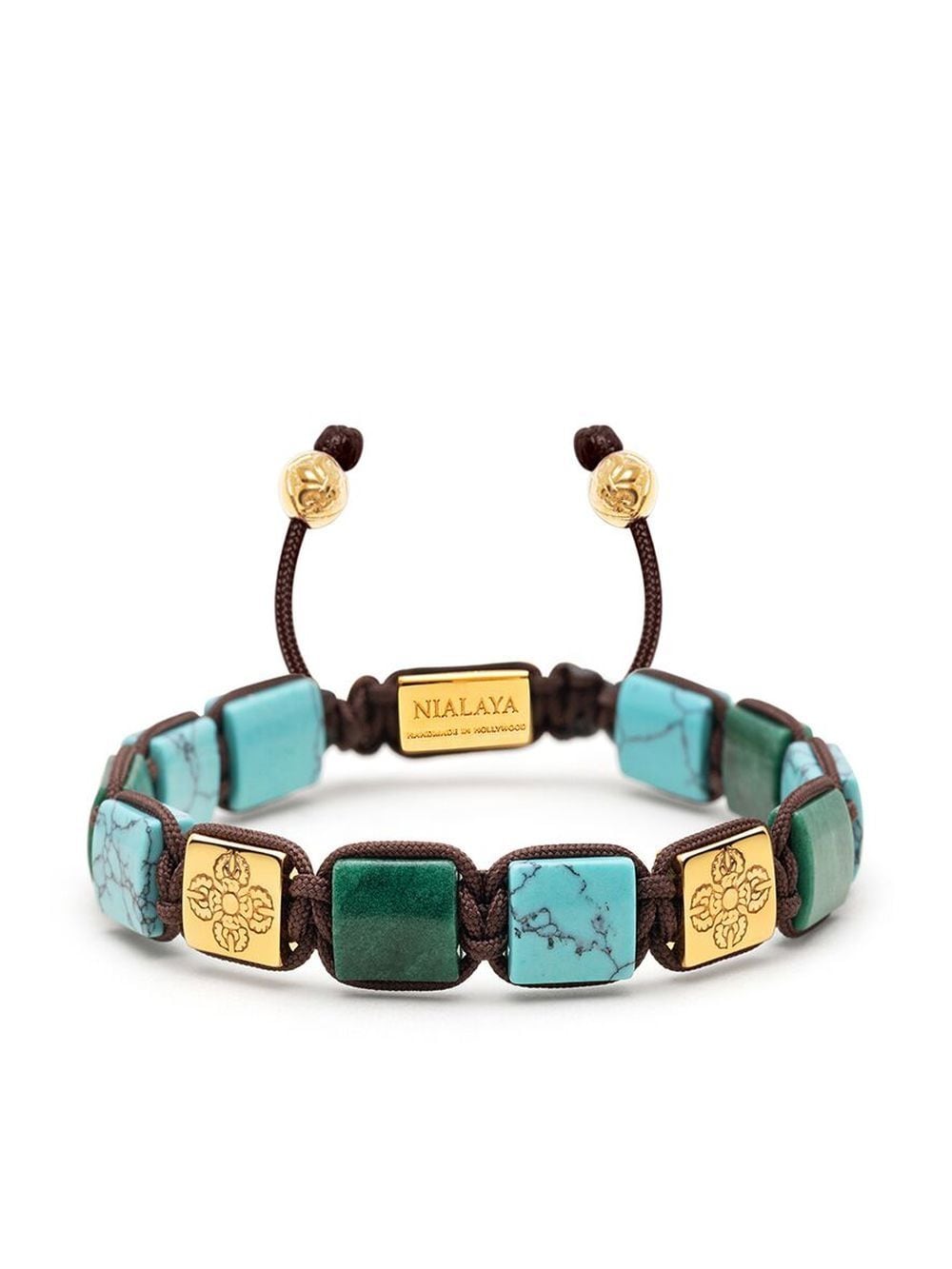 nialaya jewelry bracelet the dorje flatbread - bleu